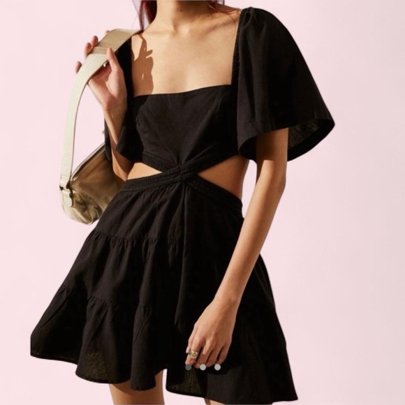 Free People Dresses & Skirts - Free People Cross Of Sunlight Mini Dress Black XS
